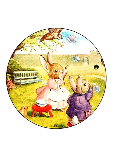 Rabbits Printed Fridge Magnet Multicolour