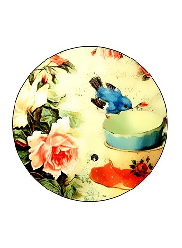 Flowers Printed Fridge Magnet Multicolour 5.5 x 5.5cm