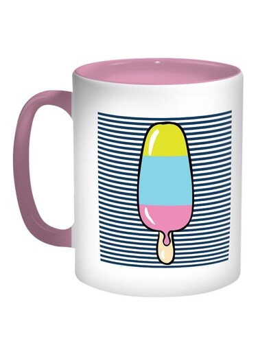 Ice Cream Printed Coffee Mug Pink/White/Blue 11ounce