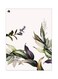 Leaf Printed Metallic Plate White/Green 20x15cm