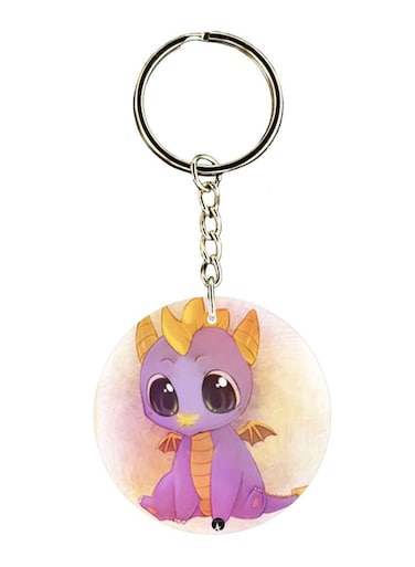 Double Sided Spyro Printed Keychain