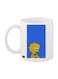 Simpsons Printed Mug Blue/Yellow/White Standard Size