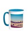 State Of Palestine - Alquds Printed Coffee Mug Turquoise/White 11ounce