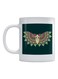 Bat Mandala Printed Mug White/Green/Pink