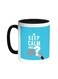 Keep Calm And Ask Questions Printed Coffee Mug Black/White 11ounce