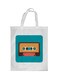 Classic Tape Recorder Printed Shopping Bag White