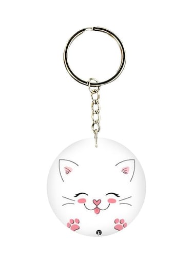 Cat Printed Keychain