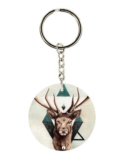 A Deer Double Side Printed Keychain