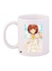 Cartoon Girl Printed Coffee Mug White/Yellow/Blue 11ounce