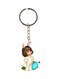Cartoon Girl Printed Double Sided Keychain