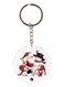 Santa Claus Printed Keychain White/Red