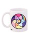 Printed Ceramic Coffee Mug White/Yellow/Pink 11ounce