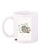 Sleepy Cat Printed Coffee Mug White/Blue/Grey