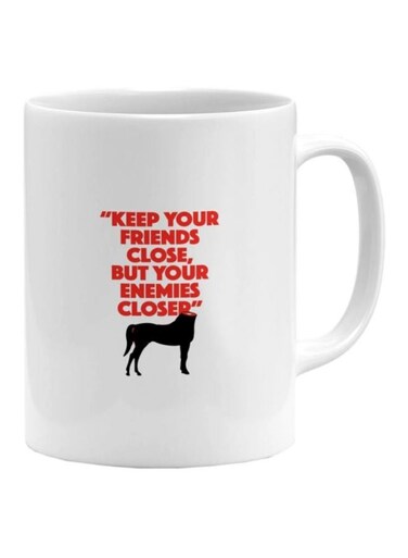 Classic Movie Horse Head Printed Coffee Mug White/Red/Black