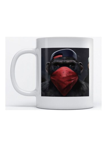 Mug Gorilla Cool for Coffee and Tea White