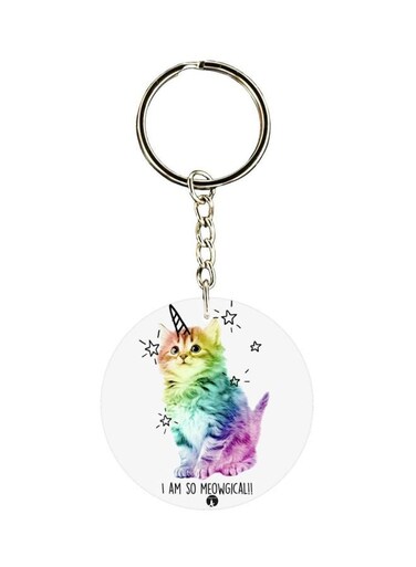Cat Printed Keychain
