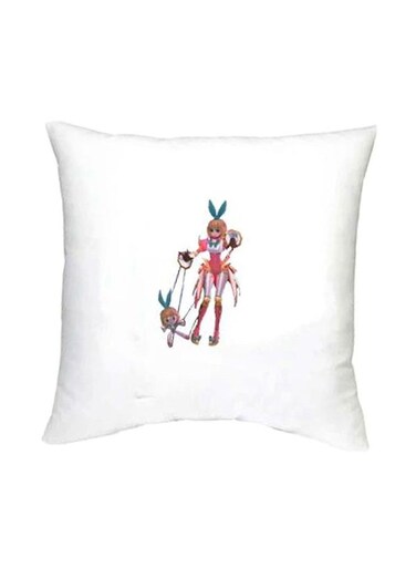Mobile Legends Printed Decorative Cushion White/Pink/Blue 16x16inch