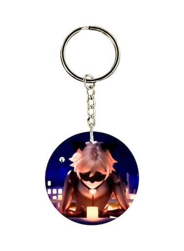 Cartoon Printed Double Sided Keychain