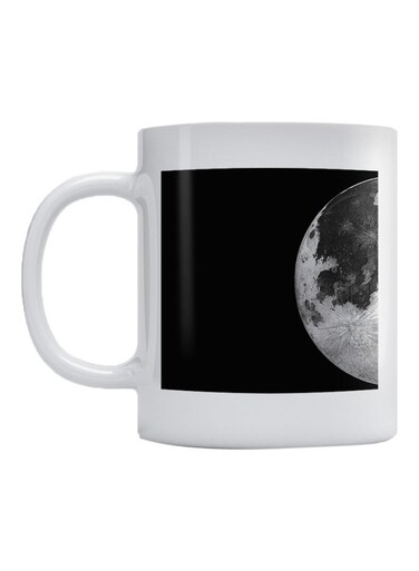 Moon Printed Mug White/Black