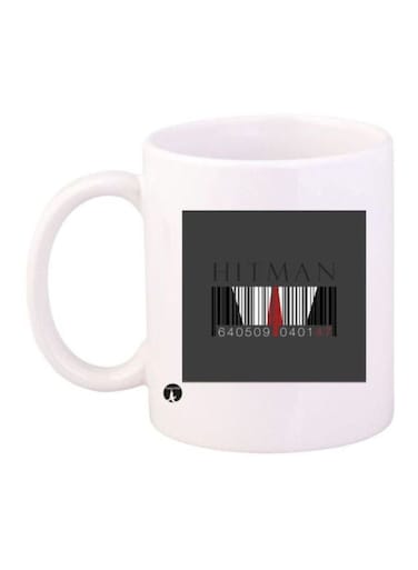 Hitman Video Game Printed Mug White/Black