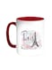 Romantic - Eiffel Tower Printed Coffee Mug Red/White 11ounce