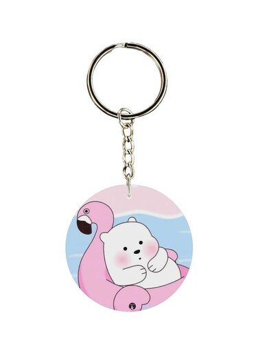 Cartoon Printed Dual Sided Keychain