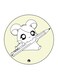 The Anime Hamtaro Theme Printed Fridge Magnet Green/White/Black