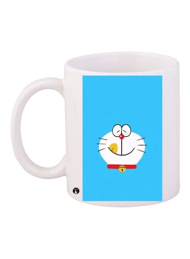 Doraemon Printed Coffee Mug White/Blue/Red 11ounce