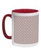 Circles And Squares Printed Ceramic Coffee Mug Red/White/Black 325ml