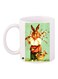 Cartoon Rabbit Printed Coffee Mug White/Brown/Red 11ounce