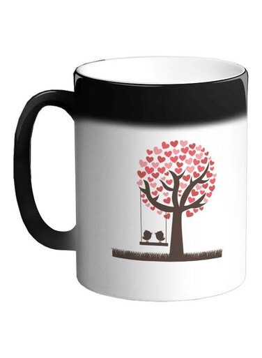 Romantic Printed Colour Changing Coffee Mug Black 11ounce