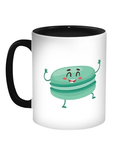 Burger Printed Coffee Mug White/Black/Green