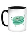 Burger Printed Coffee Mug White/Black/Green