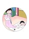 Anime Chibi Maruko Chan Printed Fridge Magnet Round Multicolour