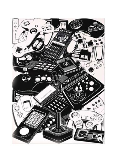 Consols Metal Plate Poster Black/White 15x20cm