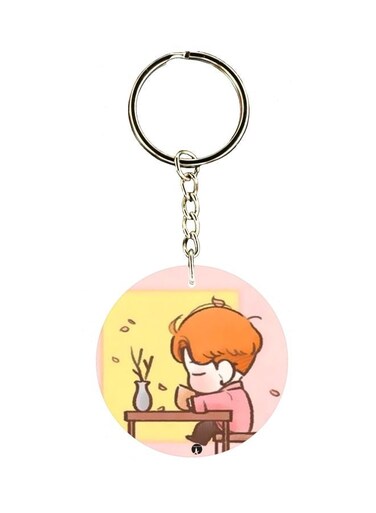 Cartoon Character Printed Keychain