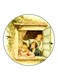 Vintage Art Printed Fridge Magnet Multicolour