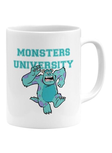 Monsters University Printed Coffee Mug White/Green/Purple