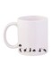 Cats Printed Mug White/Black 12ounce