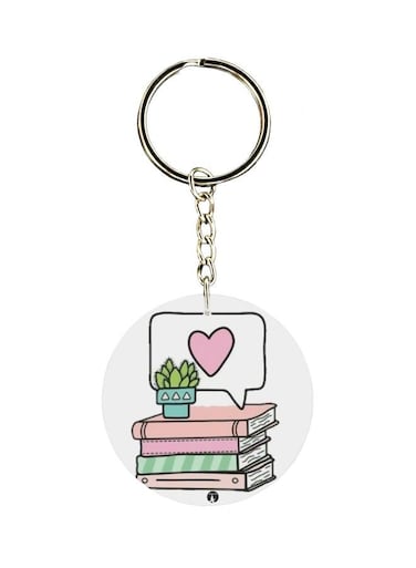 Books Printed Keychain