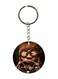 Dual Side Disney Character Printed Keychain Silver/Brown/Beige