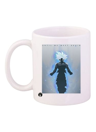 Anime Dragon Ball Printed Coffee Mug White/Blue/Black