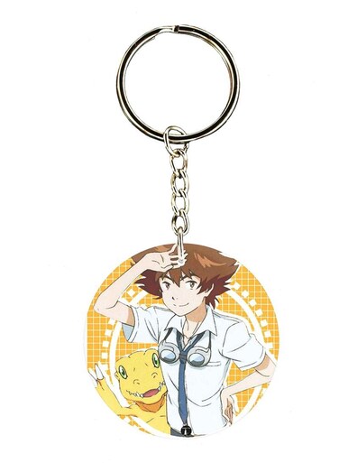 Double Side Anime Digimon Printed Keychain