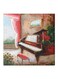 Piano Themed Canvas Wall Painting With Frame Multicolour 50x50cm