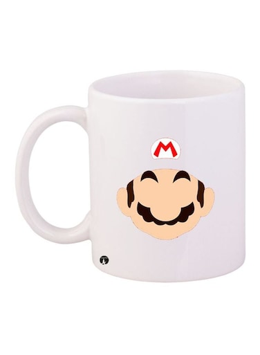 Super Mario Printed Coffee Mug White/Beige/Black