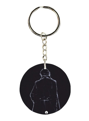 Double Sided TV Show Sherlock Printed Keychain