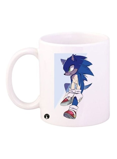 Sonic Character Printed Mug White/Blue/Yellow