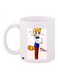 Anime Printed Coffee Mug White/Brown/Blue 11ounce