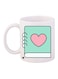 Book Printed Coffee Mug White/Blue/Pink 11ounce