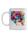 Roses Printed Mug White/Blue/Red